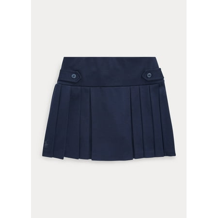 Polo Ralph Lauren Girls NAVY Pleated Ponte Skort Skirt Small Girls