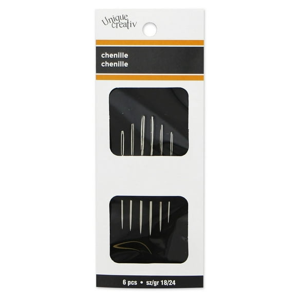 Unique Creativ Chenille Needles — Size 18/24 — For Thick Yarn & Ribbon Embroidery