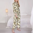 thumbnail image 3 of Daiia Flying Bees1 for Women's Long-Sleeved Pajama Set – Soft & Comfortable Sleepwear Button-Up Pajamas Cozy Lounge Wear-X-Large, 3 of 7