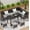 Gray, variant on Livipatio 7-Piece Outdoor Patio Furniture Set - Sectional Sofa, Dining Table & Chairs Included, All-Weather Dining Set with Ottoman, Brown Rattan,Khaki