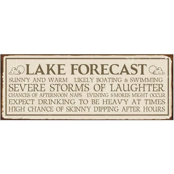 Lake Forecast Metal Sign
