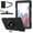 Black, variant on 3-Layer Kids Case for Samsung Galaxy Tab A7 Lite 8.7" 2021, Durable Sturdy Protection Silicone PC Case with Swivel Stand, Hand Strap Shoulder Strap Pencil Holder with Charging Port Lid - Black