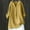 Yellow, variant on Linen Shirts for Women Summer Short Sleeve Button Loose Fit Blouses Dressy Casual Vacation Tunic Tops