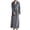 Grey, variant on Men's Fuzzy Robe Soft Warm Fleece Plush Bathrobe Full Length Thick V Neck Long Sleeve Winter Pocket Navy Large