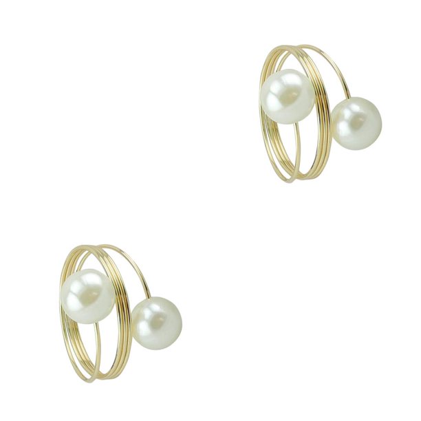 Naiovety Servilletas de 12 piezas con anillo de Metal para comedor, decoración de toallas, ceremonia, fiesta de cumpleaños, servilletas Oro 2Conjunto
