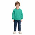 thumbnail image 4 of TIREOW Girls and Boys Sweatshirts Round Neck Long Sleeve Pullover Sweatshirt Solid Color Loose Fit Soft Casual Pullovers Top, 4 of 6
