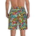 thumbnail image 3 of Kdxio Color Summer Pattern Mens Casual Shorts - Drawstring Summer Beach Sports Shorts for Men, 3 of 9