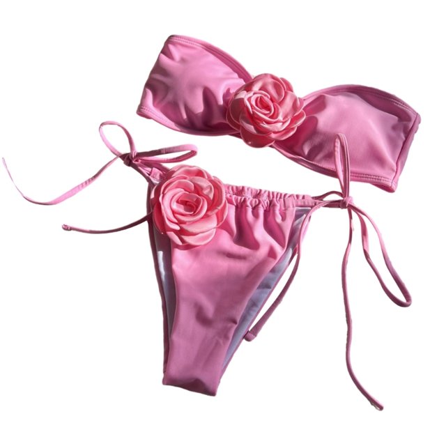 Traje baño bandeau para mujer Bikinis sin tirantes Top Traje baño sin tirantes Bikinis bandeau