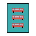 thumbnail image 1 of RYLABLUE Bule Background Cute Bus Fleece Blanket Throws 58x80 inches, 1 of 3