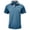 Light Blue, variant on Yifymode Men's Classic Fit Short Sleeve Polo Shirt, Plaid Trim Collar Pocket Business Casual Top Army Green L
