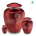 thumbnail image 3 of Drevy Keepsake Rose Cremation Urn (Pearl Candy Red), 3 of 5