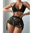 thumbnail image 1 of Ensemble Bikini Sexy Dos Nu - Design Creux - Convient aux Femmes Adultes (Noir, S), 1 of 8