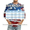 thumbnail image 3 of DBAIXID Fourth Of July 3/4 Sleeve T-Shirts Mens Crew Neck Plus Size 1776 United We Stand Tops American Flag Red White and Blue Tshirts Comfy Patriotic Tees Blue XL, 3 of 5