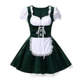 thumbnail image 5 of LEKWK Dirndl Dresses Women Ruffled Puff Short Sleeve Lace Apron Cosplay Fancy Dress German Oktoberfest Costume for Halloween Theme Party, 5 of 5