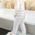 thumbnail image 5 of Gpaecead Boys And Girls Down Trousers Skiing Pants Baby Colorful Overall Jumpsuit Thick Outerwear Cotton Pants 1-5T White, 5 of 6