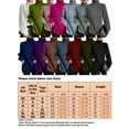 thumbnail image 2 of Fangasis Ladies Sweater Turtleneck Jumper Tops Chunky Knit Knitted Sweaters Women Casual Pullover Cozy Work Pea Green 2XL, 2 of 2