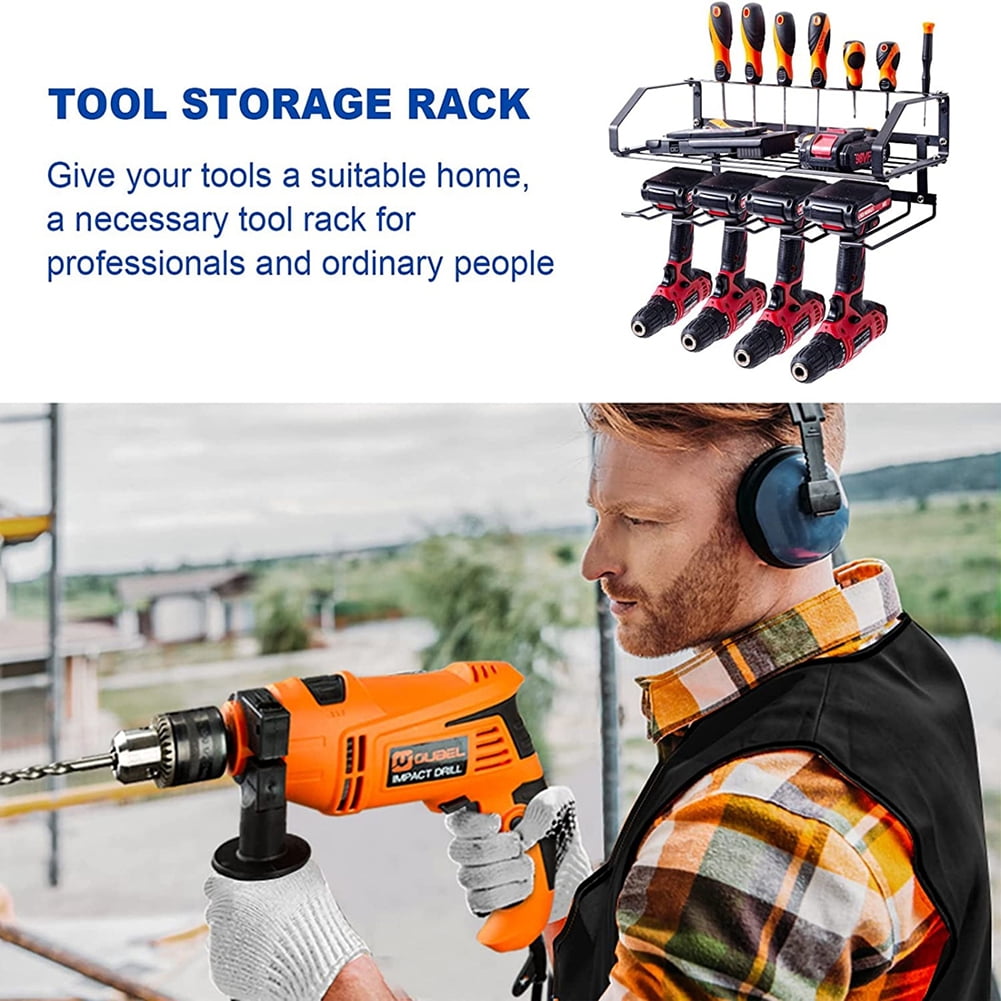 Kadyn Single Layer Power Tool Organizer, Tool Storage Rack, Black Tool Storage Organizer Kadyn Single Layer Power Tool Organizer, Tool Storage Rack, Black Tool Storage Organizer