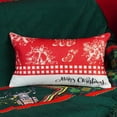 thumbnail image 4 of Merry Christmas Pillow Covers 12x20 Set of 2 Christmas Trees Bells Socks Decorations Farmhouse Red White Christmas Time Plaid Cushion Case for Sofa Couch Home, 4 of 5