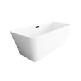 thumbnail image 5 of Elegant Kitchen & Bath BT30667GW-MBK 67 in. Rectangle Bathtub, Glossy White with Matte Black Trim, 5 of 8