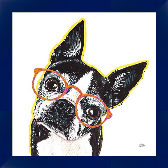 Great Art Now Bespectacled Pet IV by Melissa Averinos, Framed Wall Art, 14W x 14H
