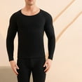 thumbnail image 5 of ZVNAΖH Mens Thermal Underwear Sets Warm Top and Bottom Set Round Neck Gelatin Style Thick Velvet Home Clothes for Cold Weather, 5 of 5