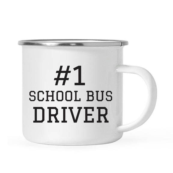 Koyal Wholesale Stainless Steel Campfire Coffee Mug, #1 School Bus Driver, 1-Pack