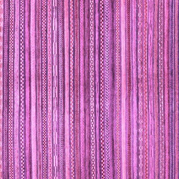 Ahgly Company Indoor Square Abstract Purple Modern Area Rugs, 6' Square