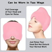 Headache Relief Hat, Ice Cap for Migraines Tension Sinus Headache Relief, Snugly Fit for Head Ice Pack Cap with Gel Ice for Headache Migraine Relief, Compressed Therapy Headache Relief Cap