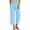 Light Blue, variant on Qiopertar Linen Wide Leg Pants for Women Elastic Waist Straight Leg Casual Pants Spring Summer Ankle-Length Solid Color with Pockets, Black XXL