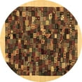 thumbnail image 1 of Ahgly Company Indoor Round Abstract Brown Contemporary Area Rugs, 4' Round, 1 of 4