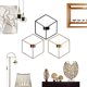 thumbnail image 5 of Candelabro geométrico 3D con candelero de pared de metal para decoración del hogar del banquete de boda, blanco Speravity JJ16164-02, 5 of 6