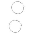 thumbnail image 2 of JewelStop 10k White Gold Shiny Tubular Hoop Earrings - 1.5x40mm, 1.5gr., 2 of 3