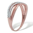 thumbnail image 2 of .25 TCW Diamond 14k Rose Gold Plated Sterling Silver Crossover Ring, 2 of 3