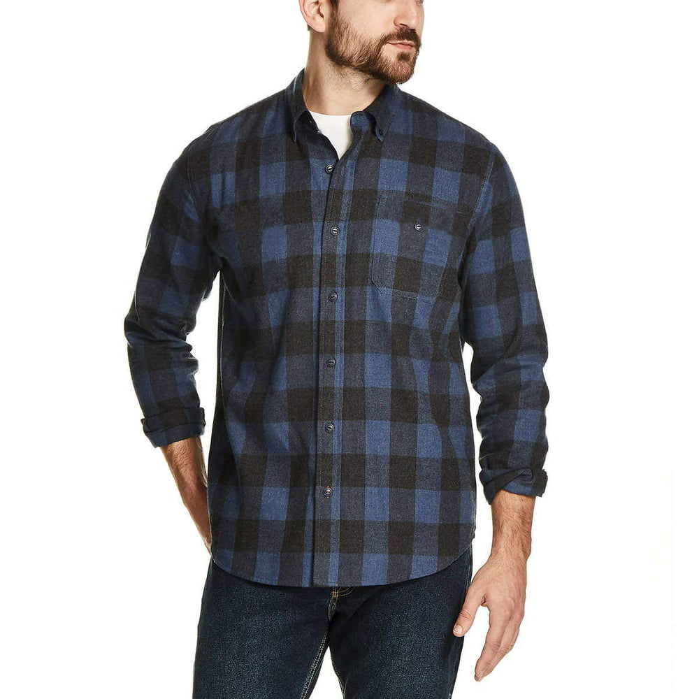 Weatherproof Vintage Mens Flannel Shirt (Vintage Indigo, XX-Large ...