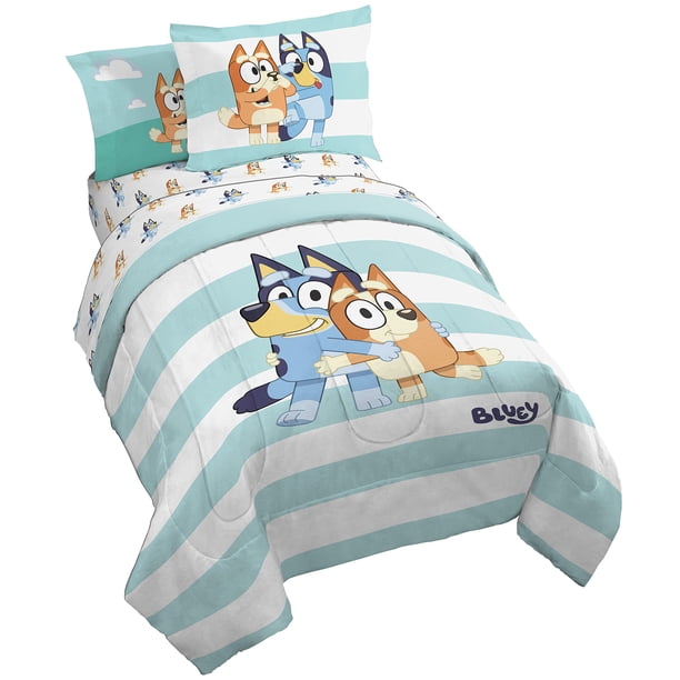 Juego de cama Jay Franco Bluey & Bingo, tamaño doble, 5 piezas