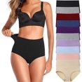 thumbnail image 1 of YAZI Womens Underwear,Cotton High Waist Underwear for Women Full Coverage Soft Comfortable Briefs Panty Multipack, 1 of 14
