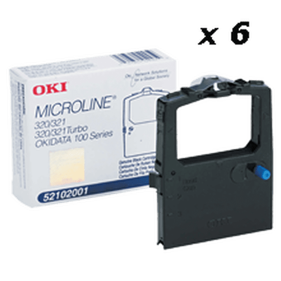 Marque Nouvelle Originale OKIDATA 52102001 Ruban (6 Pack) pour OKIDATA Microline 380
