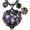 06-Jun-Alexandrite, variant on 925 Sterling Silver Black Gothic Jewelry Gifts Skeleton Couple Pendant Crystal Birthstone Heart Necklace Punk Romantic Jewelry for Lover Men Women