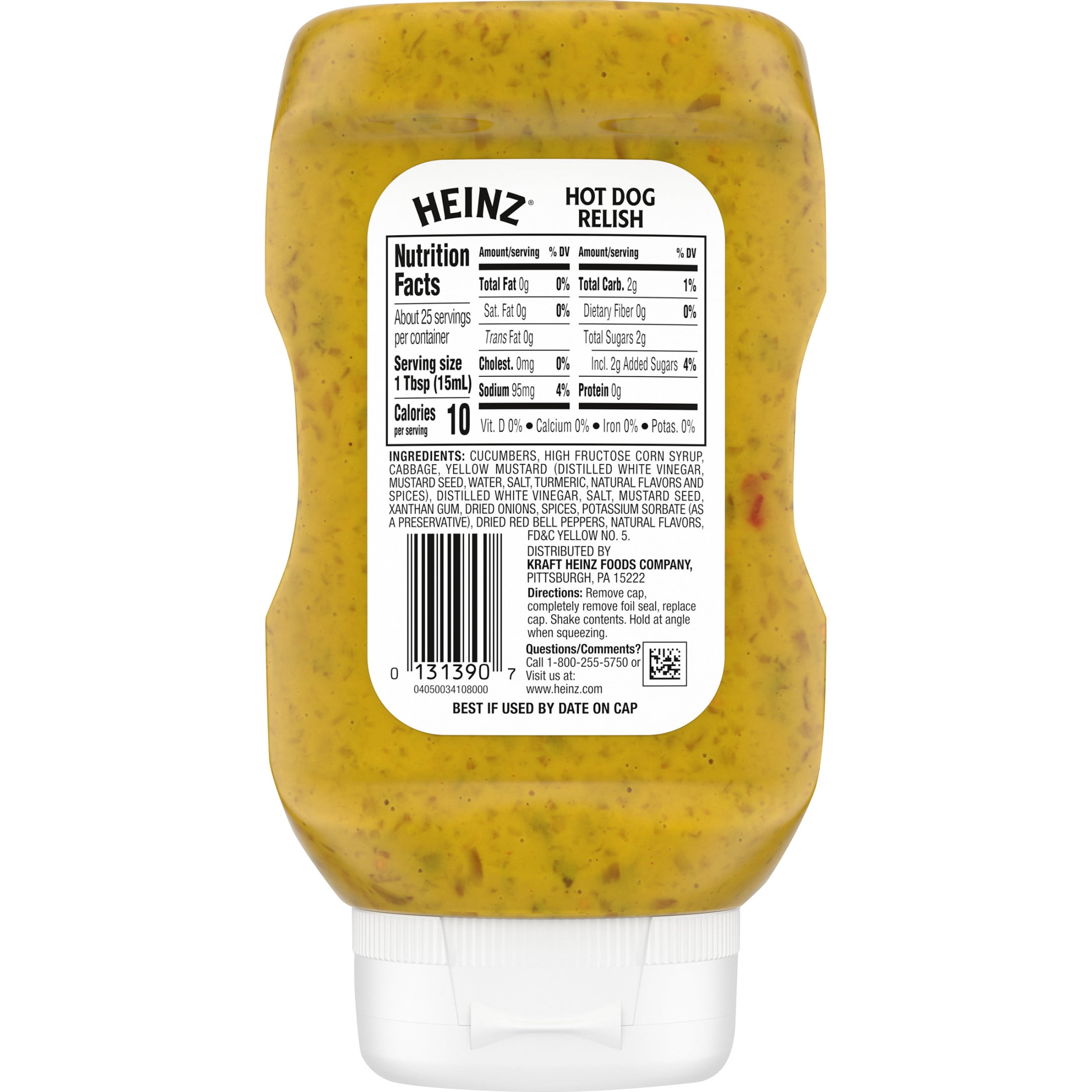 Heinz Hot Dog Relish, 12.7 fl oz Bottle