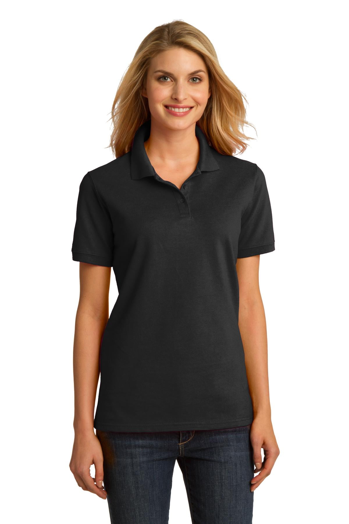 black polo shirt womens walmart