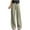 Khaki, variant on Women's High Waisted Wide Leg Trousers with Button Zipper, Straight Leg Drapeable Polyester Pants for Women, Comfortable Casual Work and Social Pants, Soft Fabric and Wrinkle Resistant