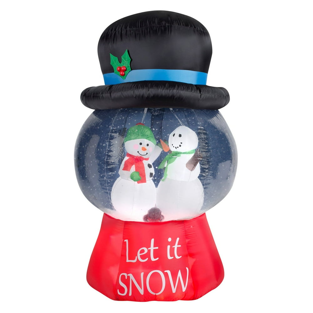 Airblown Inflatables Snow Globe with HatSnowman Scene Inflatable