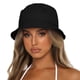 thumbnail image 3 of Sombrero de cubo para mujeres y hombres, gorra reversible de algodón para verano, playa, estilo de color sólido(Naranja)(), 3 of 5
