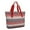 Red and Blue, variant on Tote Bag for Women - Red and White Christmas Striped Pattern Shoulder Bag - Large Utility Work Duffle Bag with Zipper Handbag for Travel, Work, Sprots
