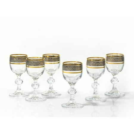 Grand Orange Liqueur - Astoria Grand Leech 1.7 oz. Crystal Liqueur Glass (Set of 6)