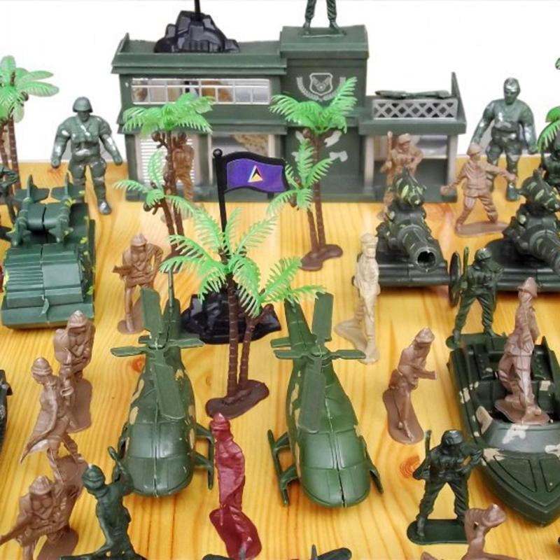 146pcs/Set Military Model Playset Toy Soldier Army Men 5cm Action Figure Toy 