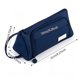 thumbnail image 3 of Estuche para lápices de gran capacidad con múltiples compartimentos y asa, organizador de papelería de tela impermeable para escuela, oficina, viajes y maquillaje, en azul marino o negro., 3 of 6