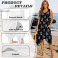 thumbnail image 3 of HELLHERO Sleeveless Sundress, Shark Side Pockets Summer Beach Dress, With Side Pockets Irregular Hem Summer Sleeveless Dress for Holiday Party, 3 of 8