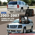 thumbnail image 3 of Spec-D Tuning Black Smoke Halo Projector Headlights w/ LED Compatible with 2002-2006 Cadillac Escalade All, Left + Right Pair Headlamps Assembly, 3 of 7