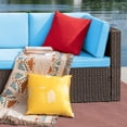 thumbnail image 6 of Lacoo 7 Pieces Outdoor Conversation Set All Weather PE Rattan Sectional Sofa Sets with Soft Cushions, Ottoman and Coffee Table, Blue, 6 of 7